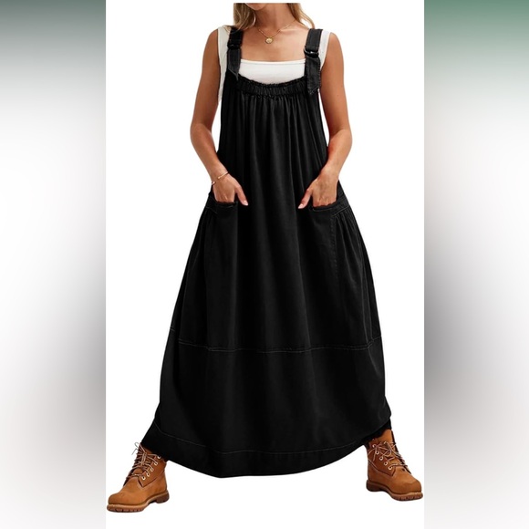 Dresses & Skirts - Barrel Overall Dress for Women Loose Adjutable Strap